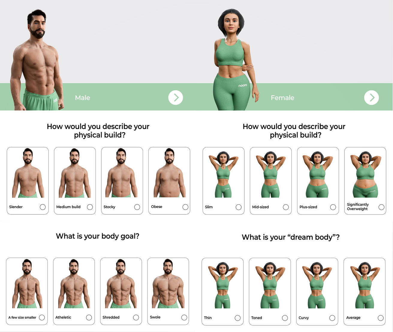 3D Quiz Visuals for Nooro USA