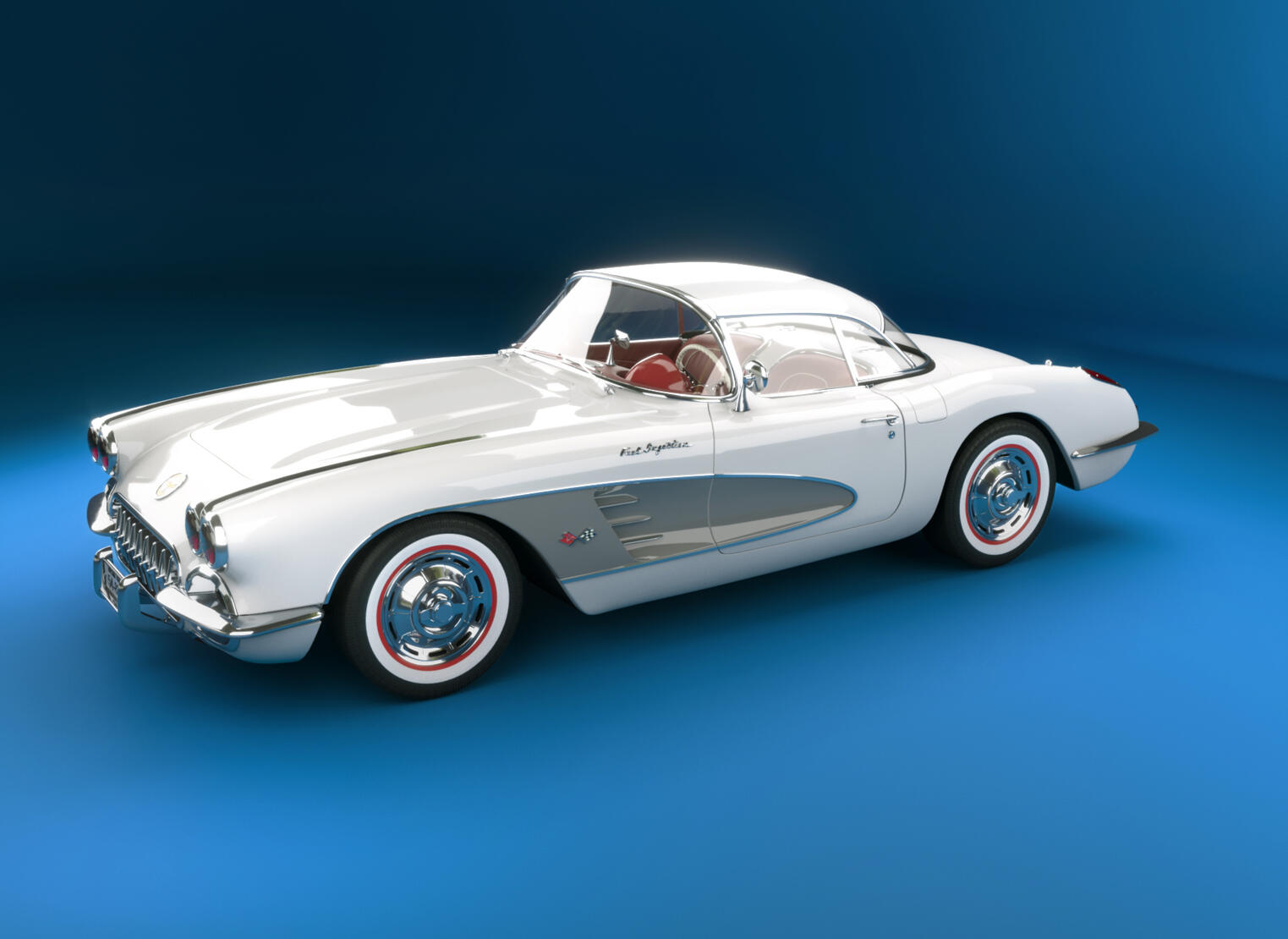 Chevrolet Corvette Coupe 1960 Side View